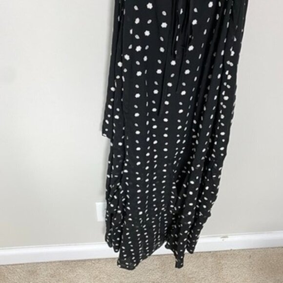 Hutch Georgia Maxi Dress Ruffles Wrap Floral Polka Dots Layered Cocktail Black - Picture 11 of 12